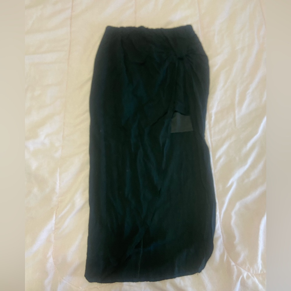 Black midi skirt with shorts
